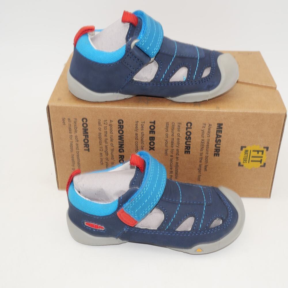 NEW Keen Pep Fisherman Toddler Kid's 6 Sandals Blue Red Boys Girls - Picture 5 of 10